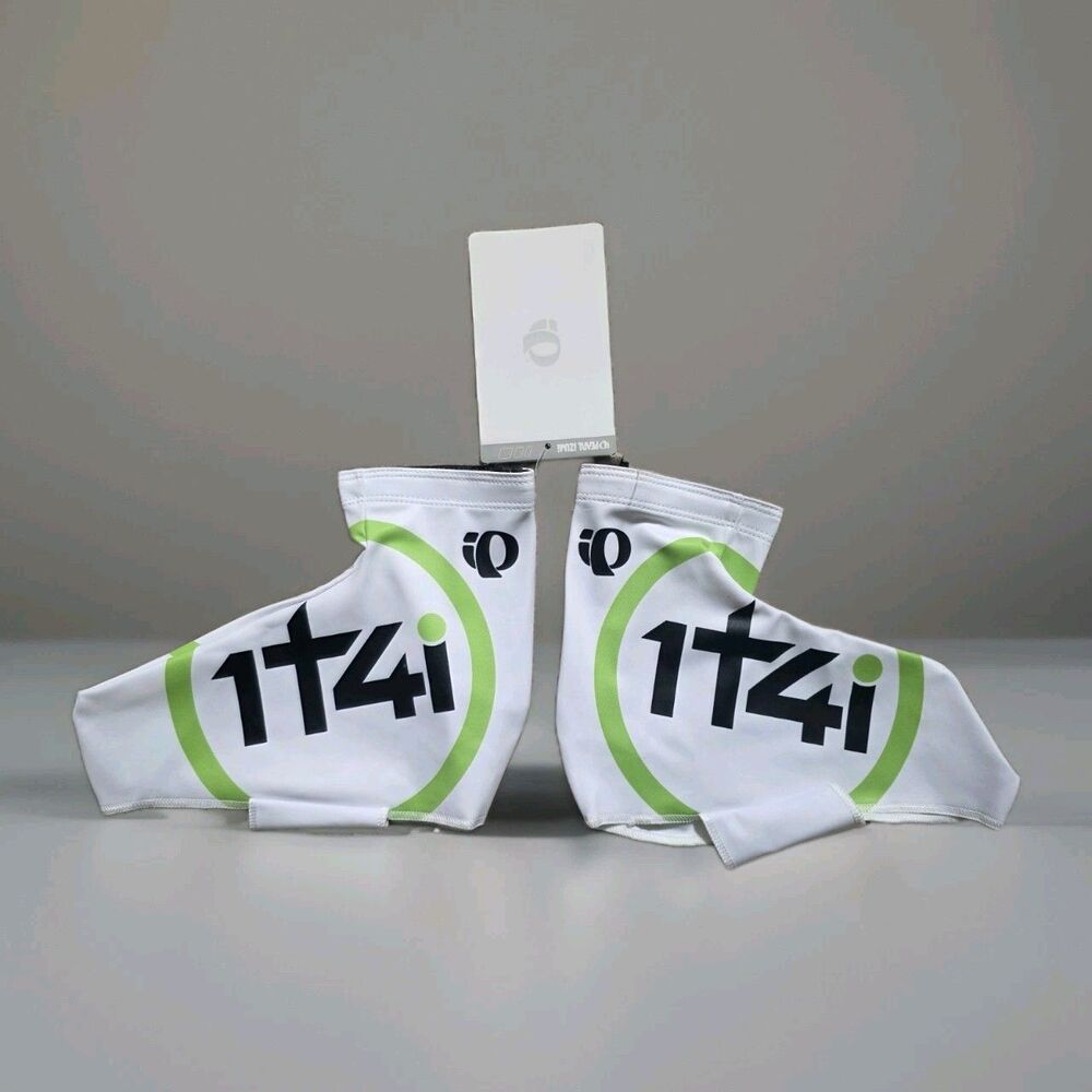PEARL IZUMI SHOE COVERs White Large Cycling Mountain Bike 1t4i Unisize NEW